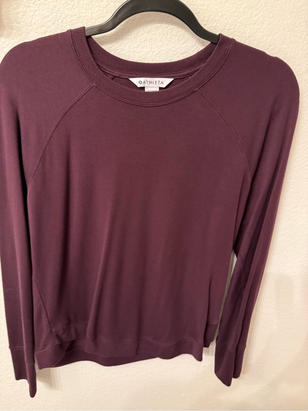Athleta Long-Sleeve Crew Sweatshirt — Plum